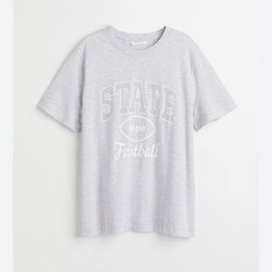 Grey 'State Football' Graphic Tee